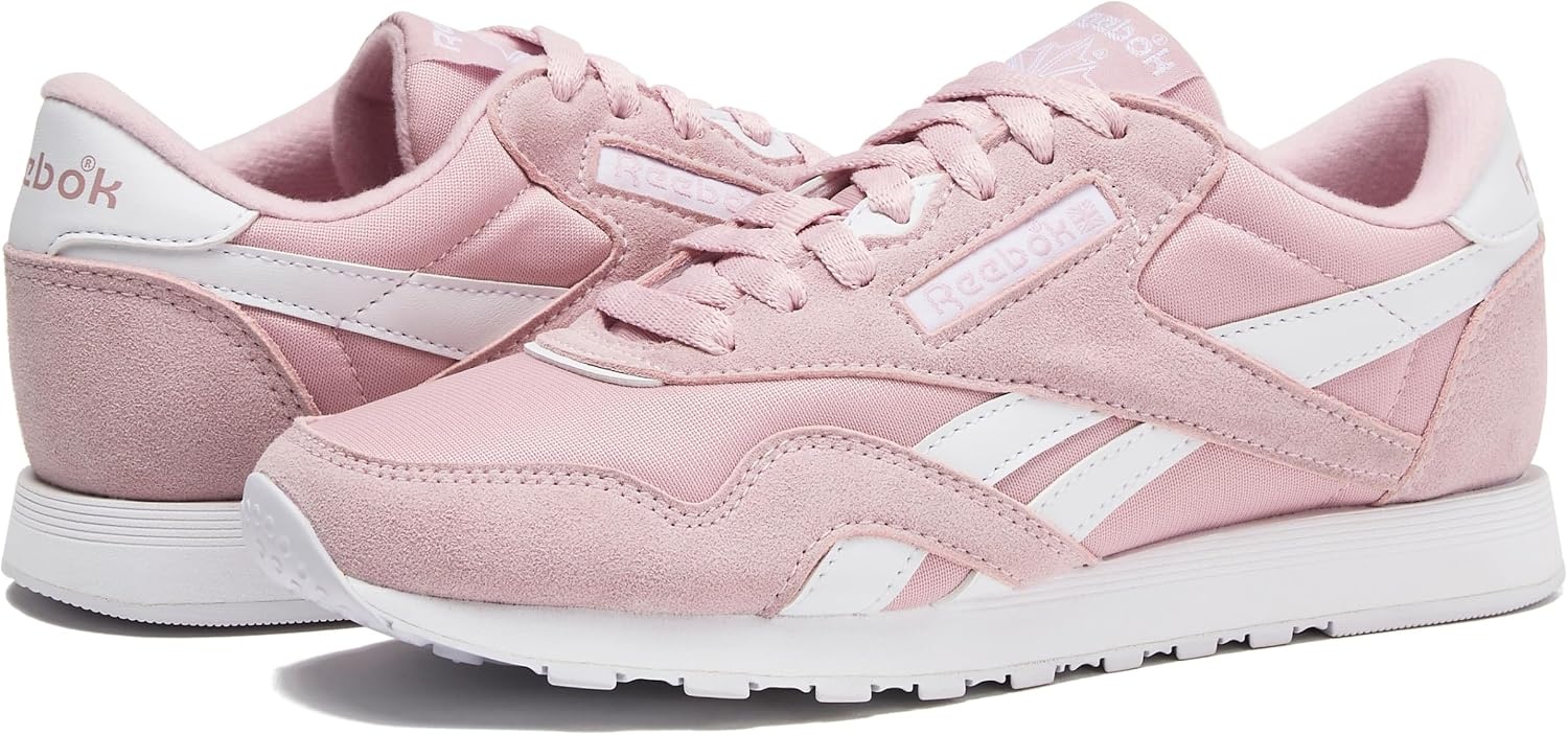 image:imageReebok Classic Nylon Womens Sneakers Casual Tennis Shoes WomenElemental PinkElemental PinkWhite