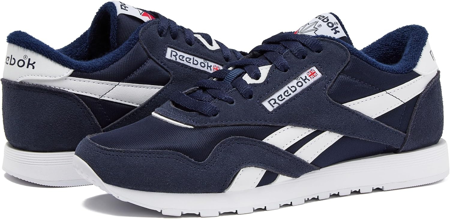 image:imageReebok Classic Nylon Womens Sneakers Casual Tennis Shoes WomenVector NavyWhiteVector Red