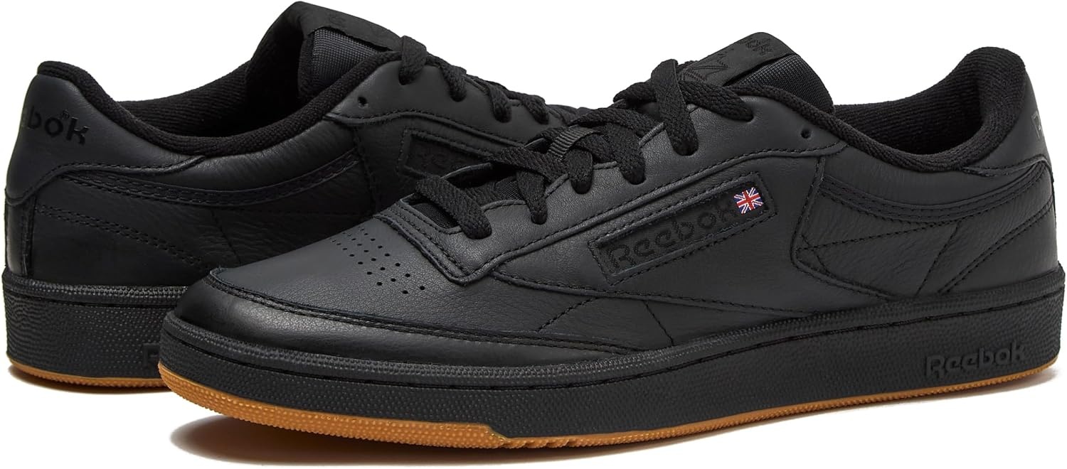 image:imageReebok Club C 85 Mens Tennis Shoes Casual Fashion White Sneakers for MenBlackBlackGum