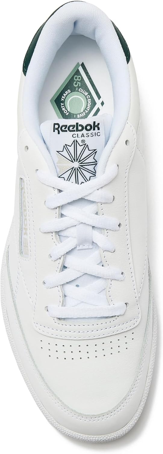 image:imageReebok Club C 85 Mens Tennis Shoes Casual Fashion White Sneakers for MenWhiteBreakaway GreenFlint Grey Metallic