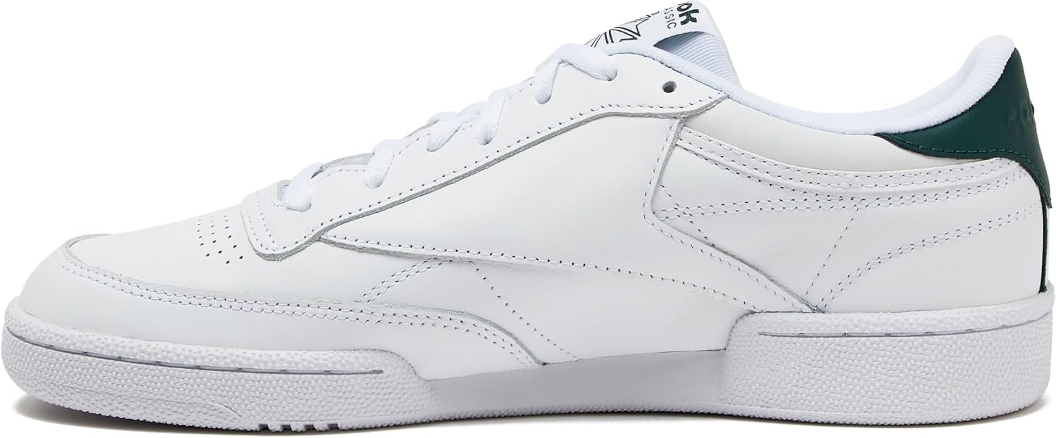 image:imageReebok Club C 85 Mens Tennis Shoes Casual Fashion White Sneakers for MenWhiteBreakaway GreenFlint Grey Metallic