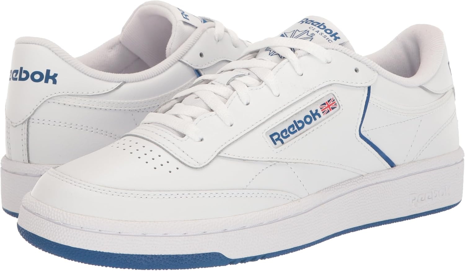 image:imageReebok Club C 85 Mens Tennis Shoes Casual Fashion White Sneakers for MenWhiteVector Blue