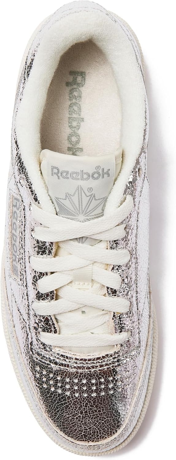 image:imageReebok Club C 85 Tennis Shoes for Women Casual Womens SneakersSilver MetallicChalkNew Grey1