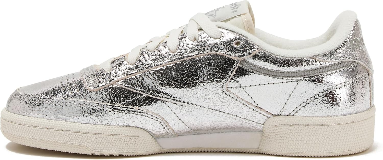 image:imageReebok Club C 85 Tennis Shoes for Women Casual Womens SneakersSilver MetallicChalkNew Grey1