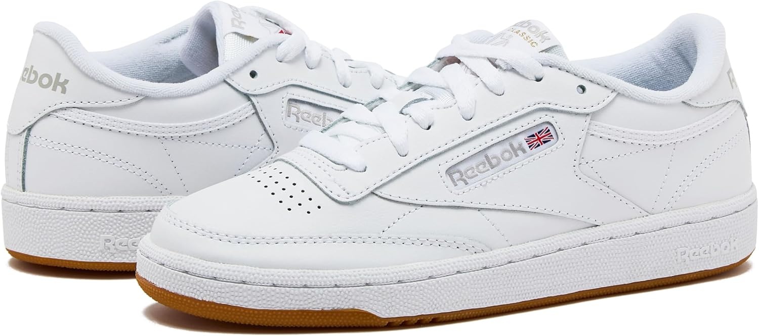 image:imageReebok Club C 85 Tennis Shoes for Women Casual Womens SneakersWhiteLight GreyGum