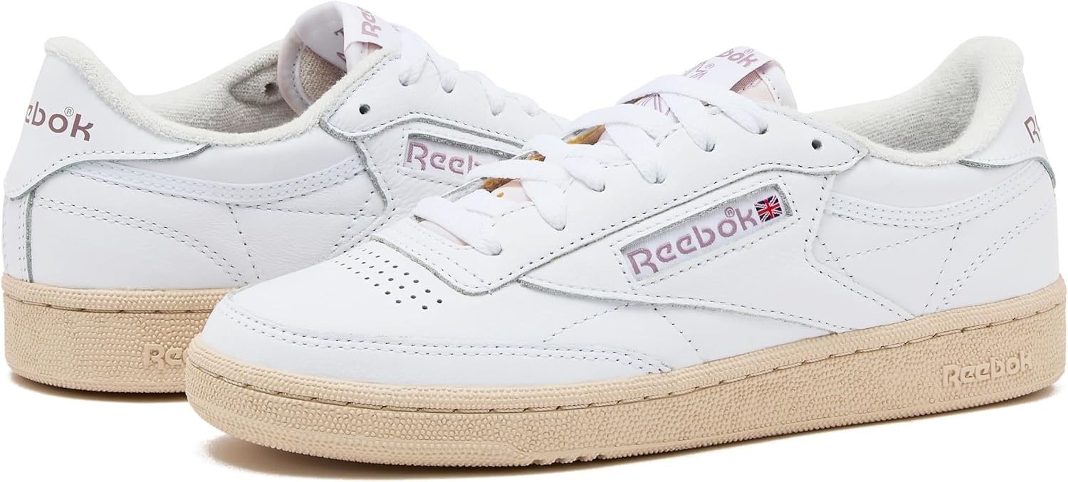 image:imageReebok Club C 85 Vintage Tennis Sneakers for Women Casual White Womens Shoes Size 5 to 11WhiteChalkInfused Lilac