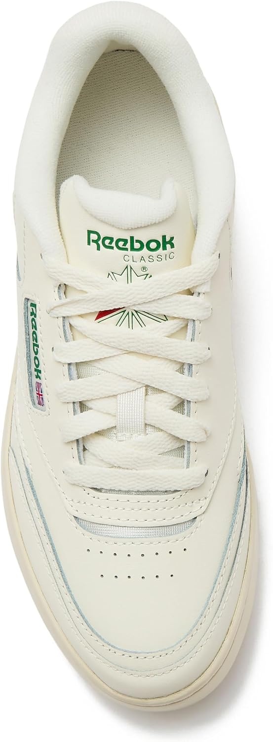 image:imageReebok Club C Extra Platform Sneakers for Women White Casual Tennis Womens Fashion Sneakers Womens Shoes Size 5 to 11ChalkChalkGlen Green