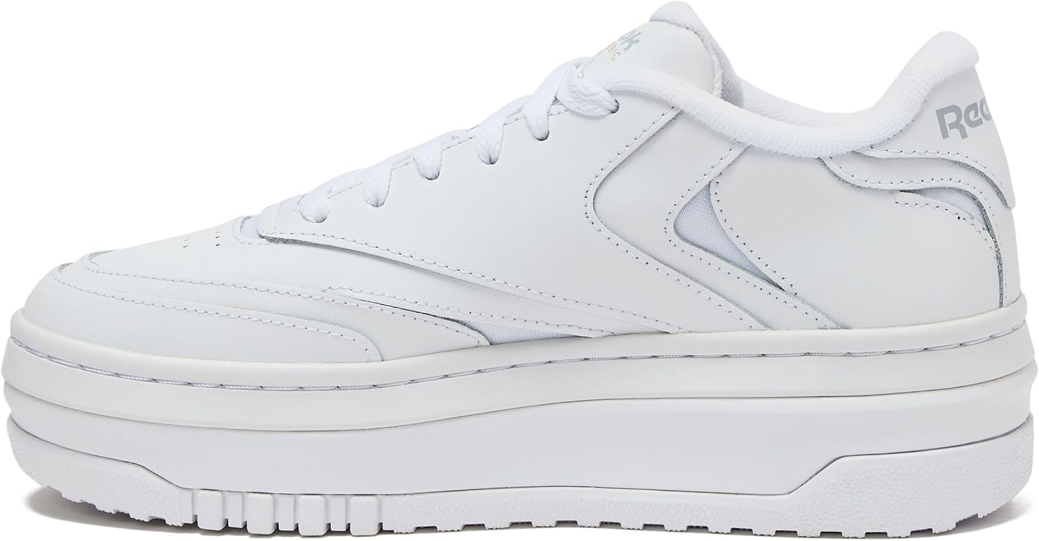 image:imageReebok Club C Extra Platform Sneakers for Women White Casual Tennis Womens Fashion Sneakers Womens Shoes Size 5 to 11Footwear WhiteFootwear WhitePure Grey3