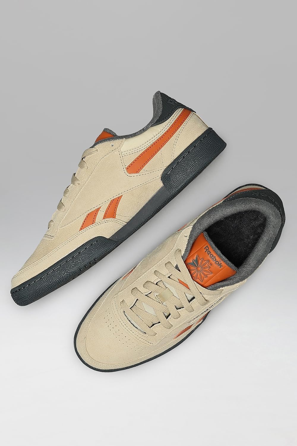 image:imageReebok Club C Revenge Vintage Sneakers for Men Casual Tennis Mens ShoesSimplebeige Grey5 Rust Orange