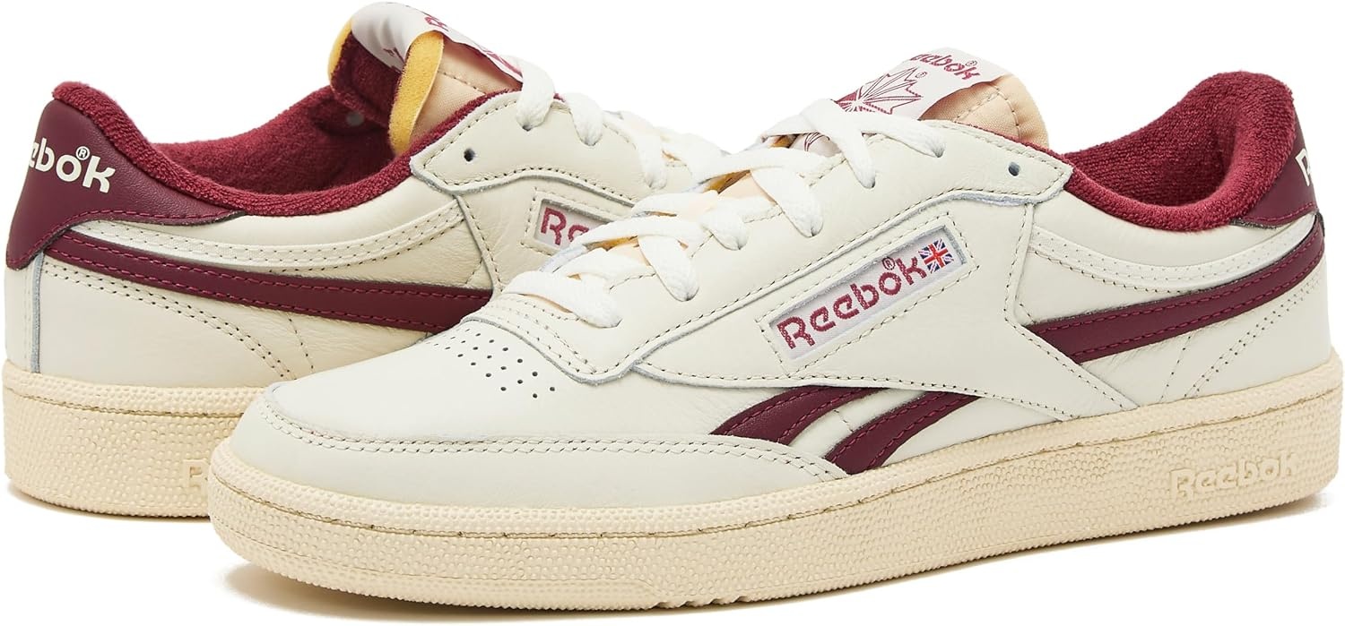 image:imageReebok Club C Revenge Vintage Sneakers for Men Casual Tennis Mens ShoesVintage ChalkPaper WhiteClassic Burgundy