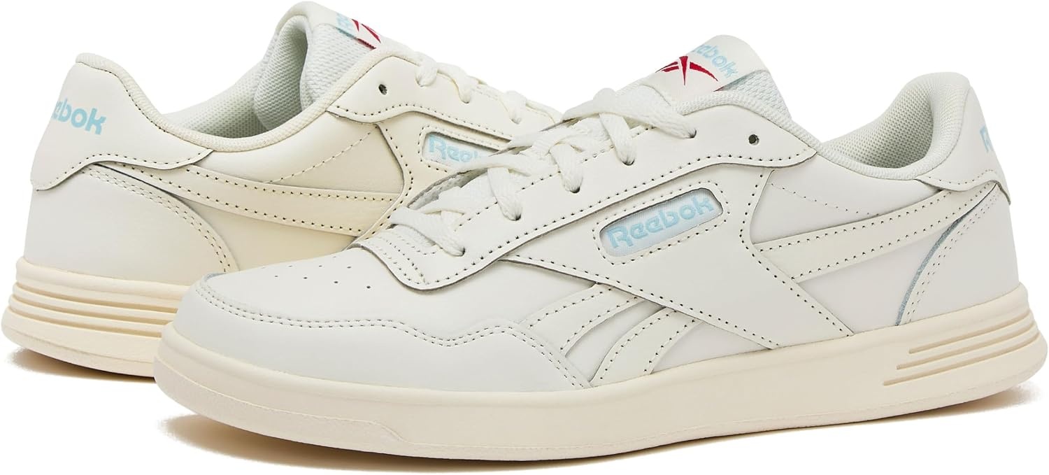 image:imageReebok Court Advance Womens Sneakers Casual Fashion White Sneakers for WomenChalkBlue PearlVector Red