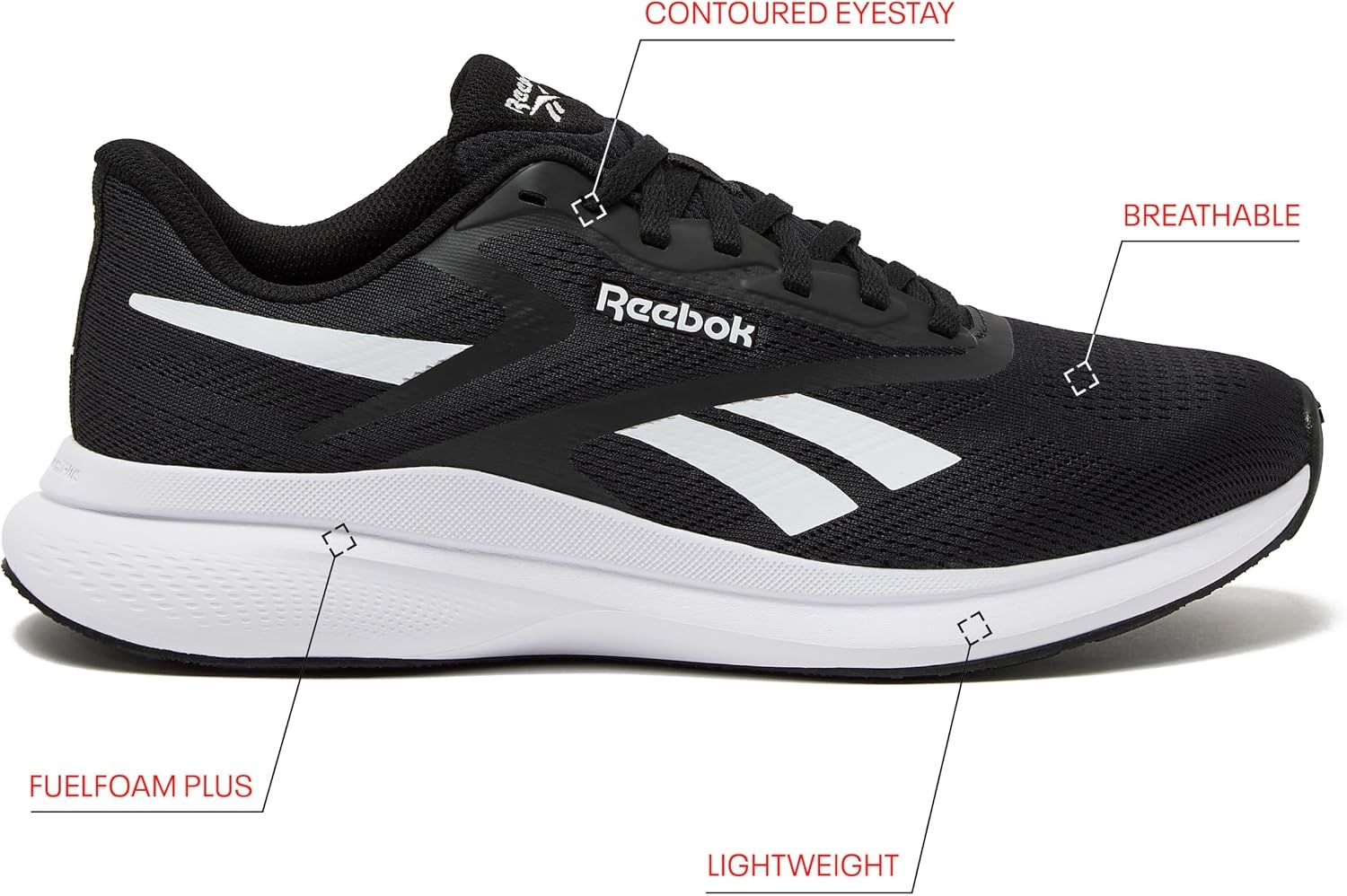 image:imageReebok Energen Run 4 Running Shoes for Men Lightweight Athletic Mens Sneakers Size 65 to 14BlackWhite