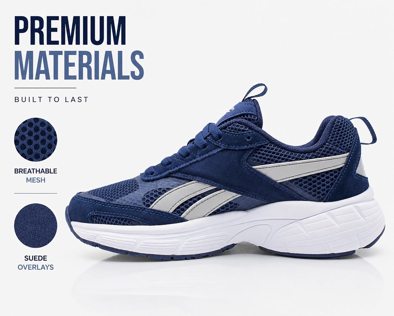image:imageReebok Energen Run 4 Running Shoes for Men Lightweight Athletic Mens Sneakers Size 65 to 14NavyWhite