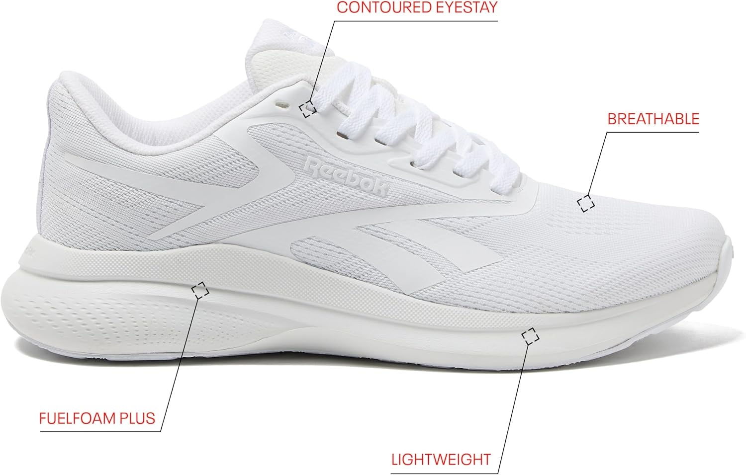 image:imageReebok Energen Run 4 Running Shoes for Men Lightweight Athletic Mens Sneakers Size 65 to 14WhiteWhiteWhite