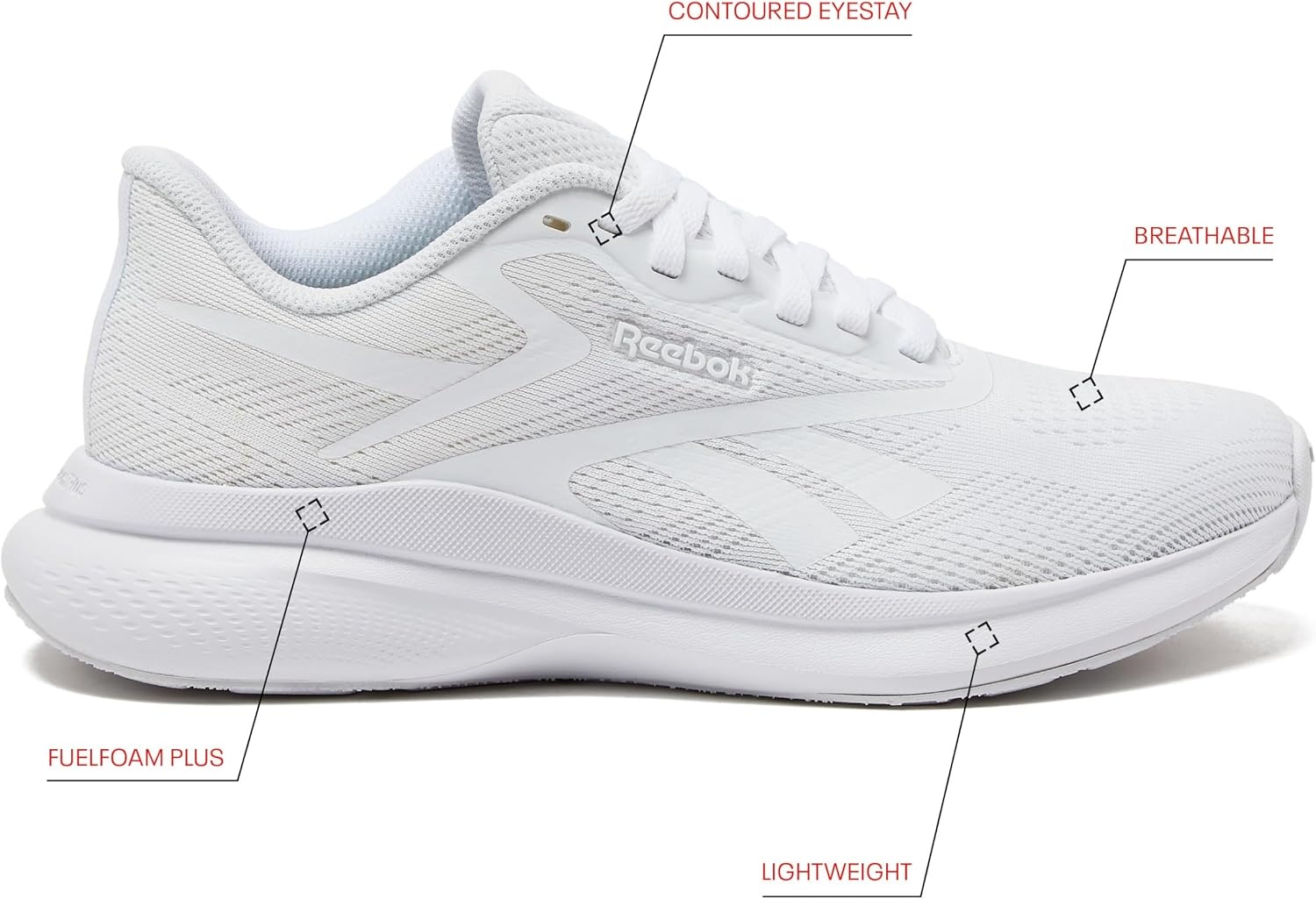 image:imageReebok Energen Run 4 Running Shoes for Women Athletic Womens Sneakers WhiteWhiteWhite 8 Medium