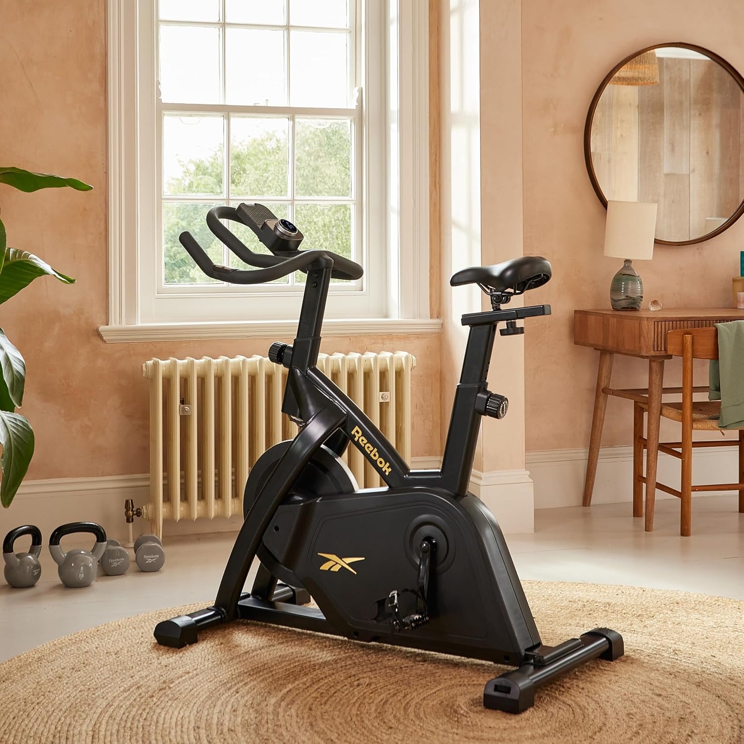 image:imageReebok FR30 Sprint Bike Bluetooth Compatible Stationary Bike 32 Resistance Levels Adjustable SaddleStraps Exercise Bike with TabletPhone Holder