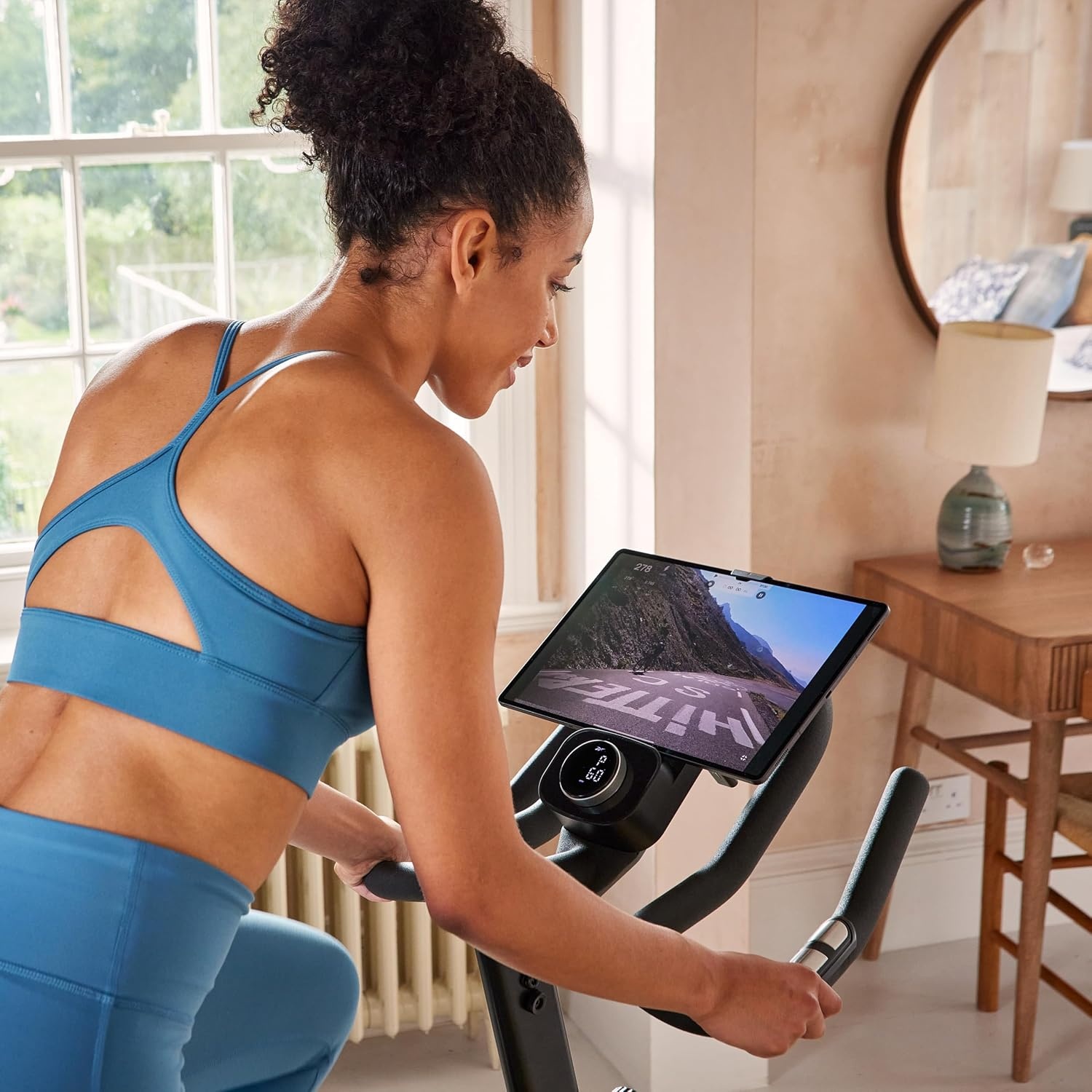 image:imageReebok FR30 Sprint Bike Bluetooth Compatible Stationary Bike 32 Resistance Levels Adjustable SaddleStraps Exercise Bike with TabletPhone Holder