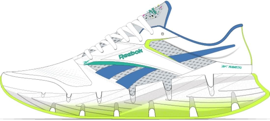 image:imageReebok Floatzig Running Shoes for MenFootwearwhiteDigital LimeKinetic Blue