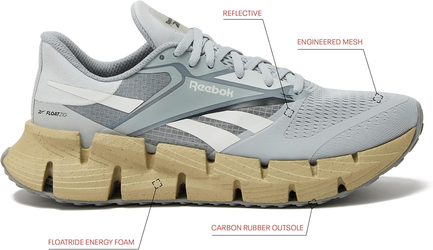 image:imageReebok Floatzig Running Shoes for MenGrey1Grey2Classic Beige
