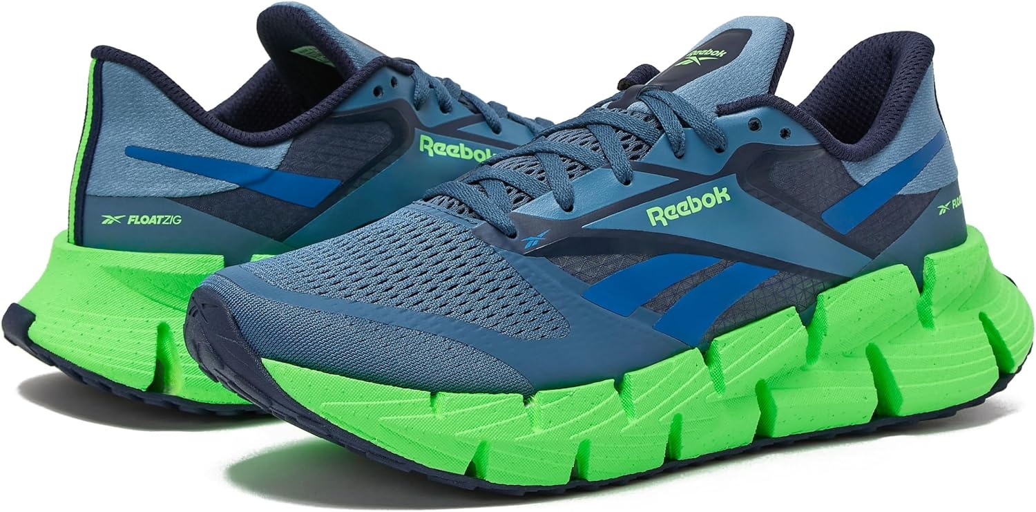 image:imageReebok Floatzig Running Shoes for MenShadowTwilight BlueSolar Lime