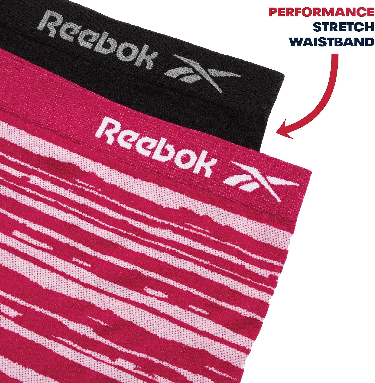 image:imageReebok Girls Boyshorts 2 Pack Seamless Cartwheel Bike Shorts 3 Combines BikeShort Coverage with Panty Comfort Breathable Stretch Fabric Holds Its Shape Wear After WearPink JacquardBlack