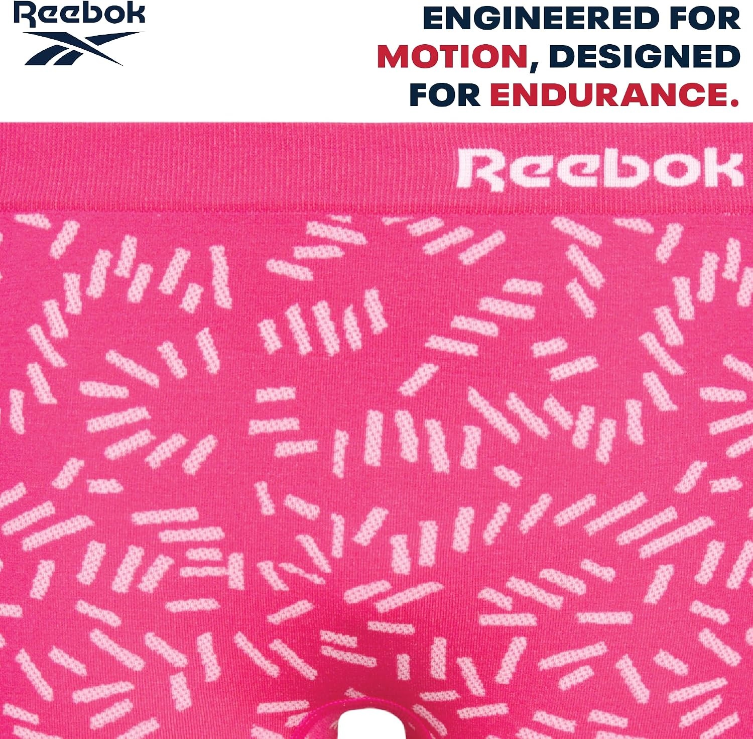 image:imageReebok Girls Boyshorts 3 Pack Soft Stretch Seamless TagFree Waist Soft Flexible Comfort Designed for Everyday Movement Smooth Finish Stays Comfortable Under ClothingScubaBlackBright Pink Jacquard