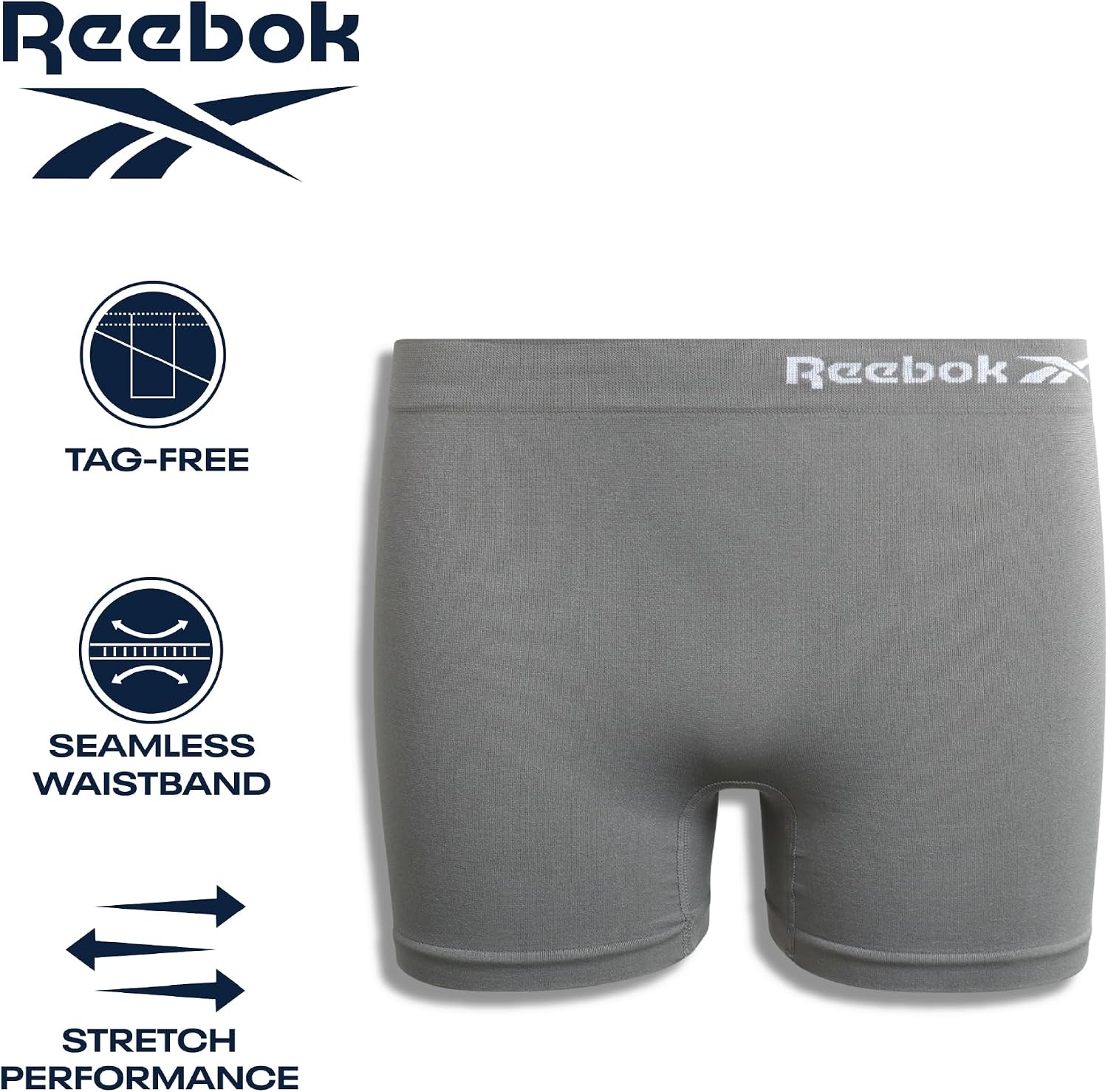 image:imageReebok Girls Boyshorts 4 Pack Seamless Cartwheel Bike Shorts 3 Combines BikeShort Coverage with Panty Comfort Machine Washable Fabric Retains Its Stretch Wear After WearAll BlackWhite Logo