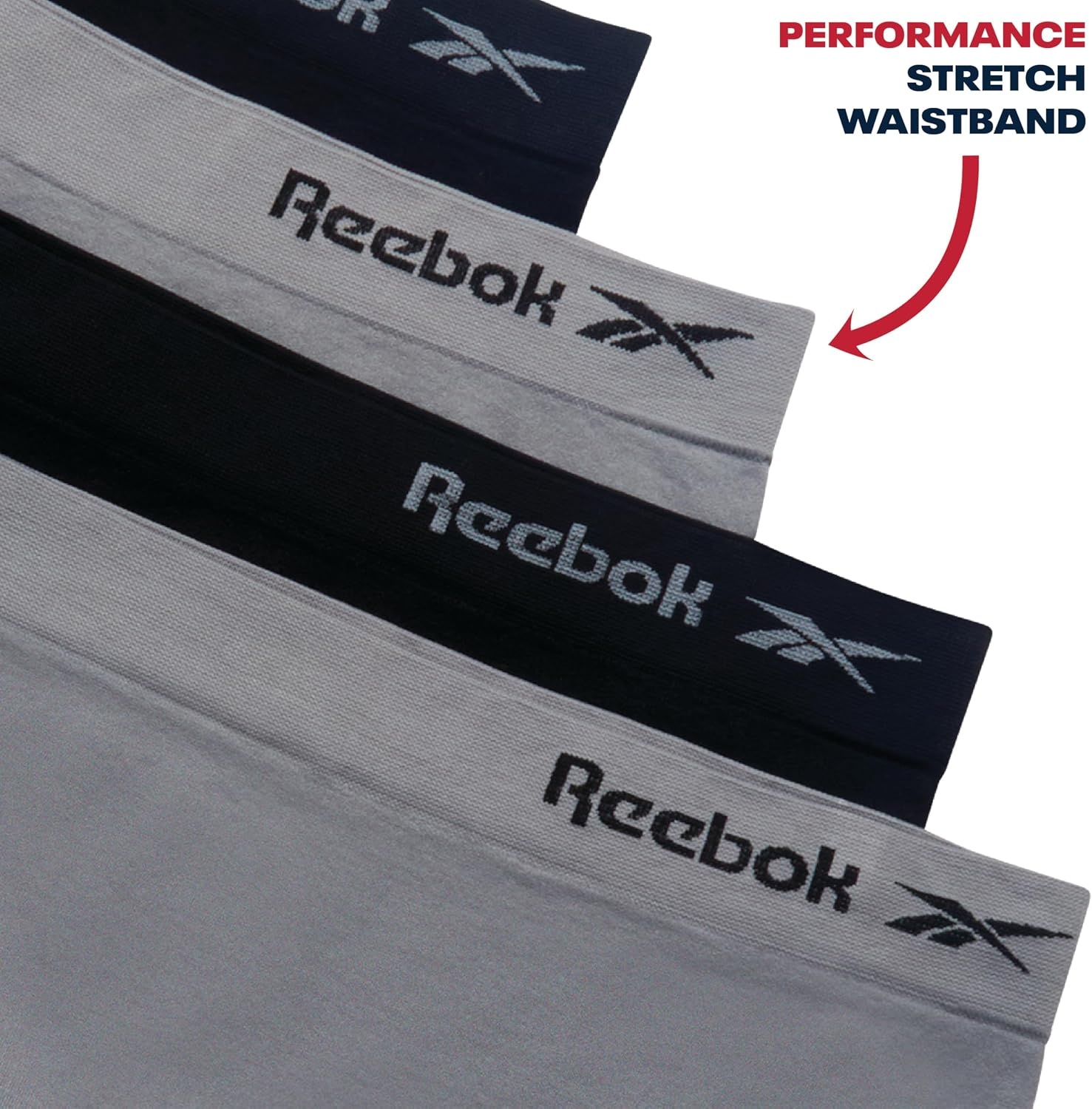 image:imageReebok Girls Boyshorts 4 Pack TagFree Seamless Long Leg Boxers 5 Inseam Soft IrritationFree Comfort for Active Kids Supportive FullCoverage Fit Through Every ActivityBlackSteel Grey