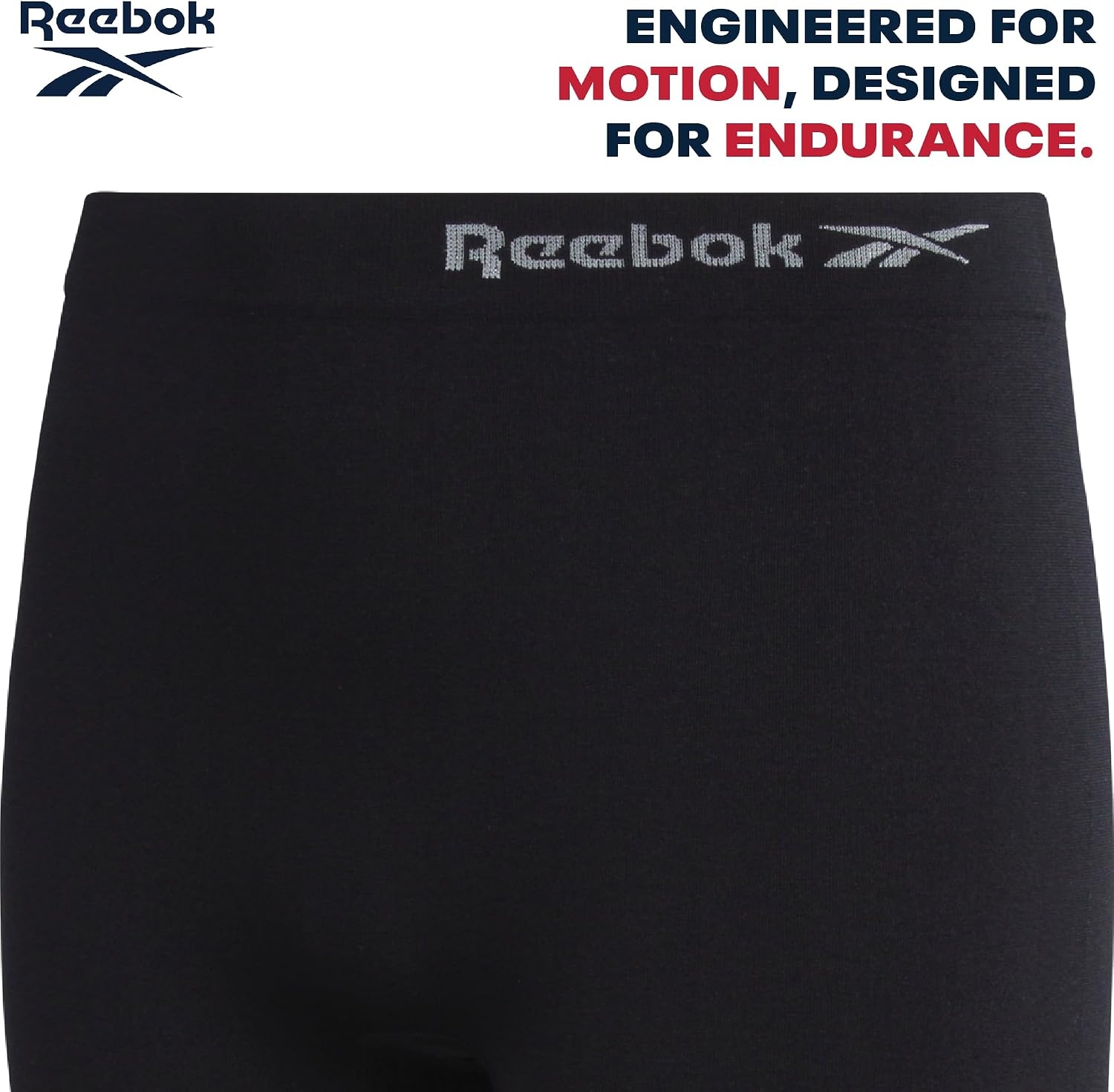 image:imageReebok Girls Boyshorts 4 Pack TagFree Seamless Long Leg Boxers 5 Inseam Soft IrritationFree Comfort for Active Kids Supportive FullCoverage Fit Through Every ActivityAll Black