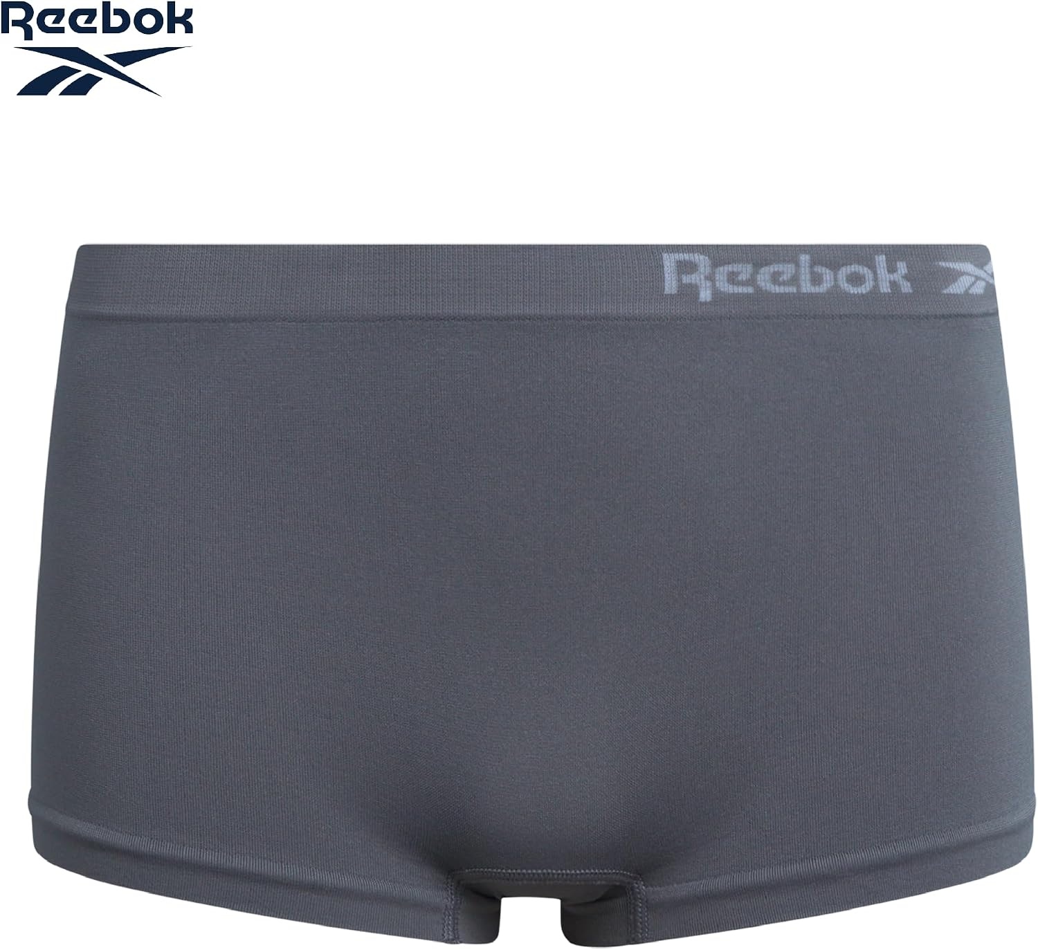 image:imageReebok Girls Boyshorts 5 Pack Soft Seamless Brief Underwear for Girls  TagFree Smooth Construction Ensures WorryFree Play She Stays Comfortable All Day Through School and SportsSteel GreyFaded DenimWhiteWhite Spacedye