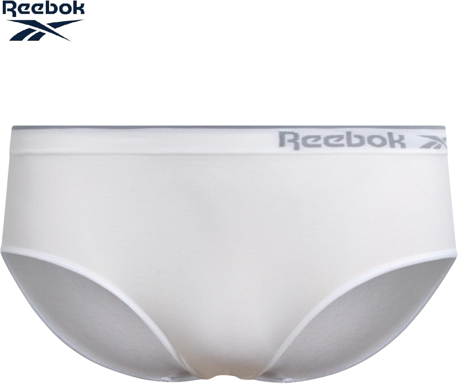 image:imageReebok Girls Hipster Panties 4 Pack Soft Stretch Seamless Underwear Smooth Flexible Fabric with a TagFree Design for IrritationFree Comfort Secure Fit Without Pinching or DiggingWhiteMajolica BlueSteel GreyPink Jacquard