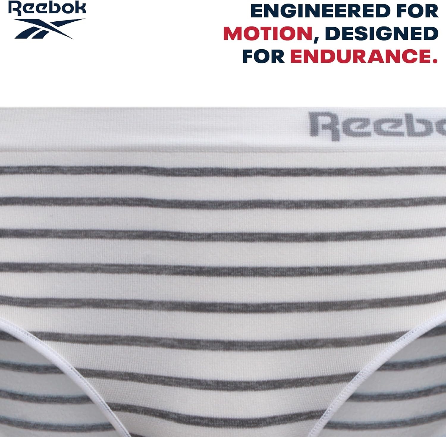 image:imageReebok Girls Hipster Panties 4 Pack Soft Stretch Seamless Underwear Smooth Flexible Fabric with a TagFree Design for IrritationFree Comfort Secure Fit Without Pinching or DiggingPink JacquardScuba Blue SpacedyeWhite StripeBlack