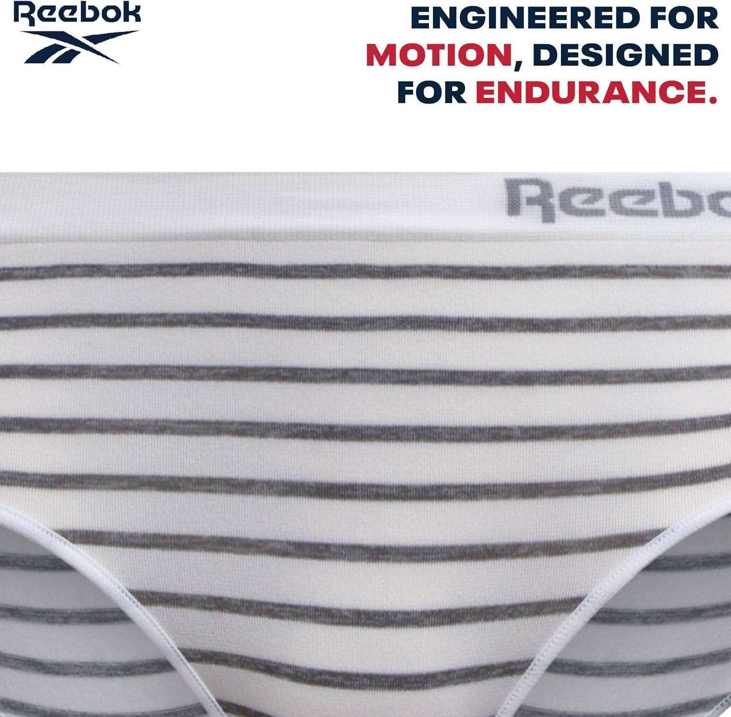image:imageReebok Girls Hipster Panties 5 Pack Soft Stretch Seamless Underwear Breathable MoistureWicking Fabric Keeps Her Fresh and Confident Everyday Smooth Comfort in Every MovePink JacquardScuba Blue SpacedyeWhite StripeBlack