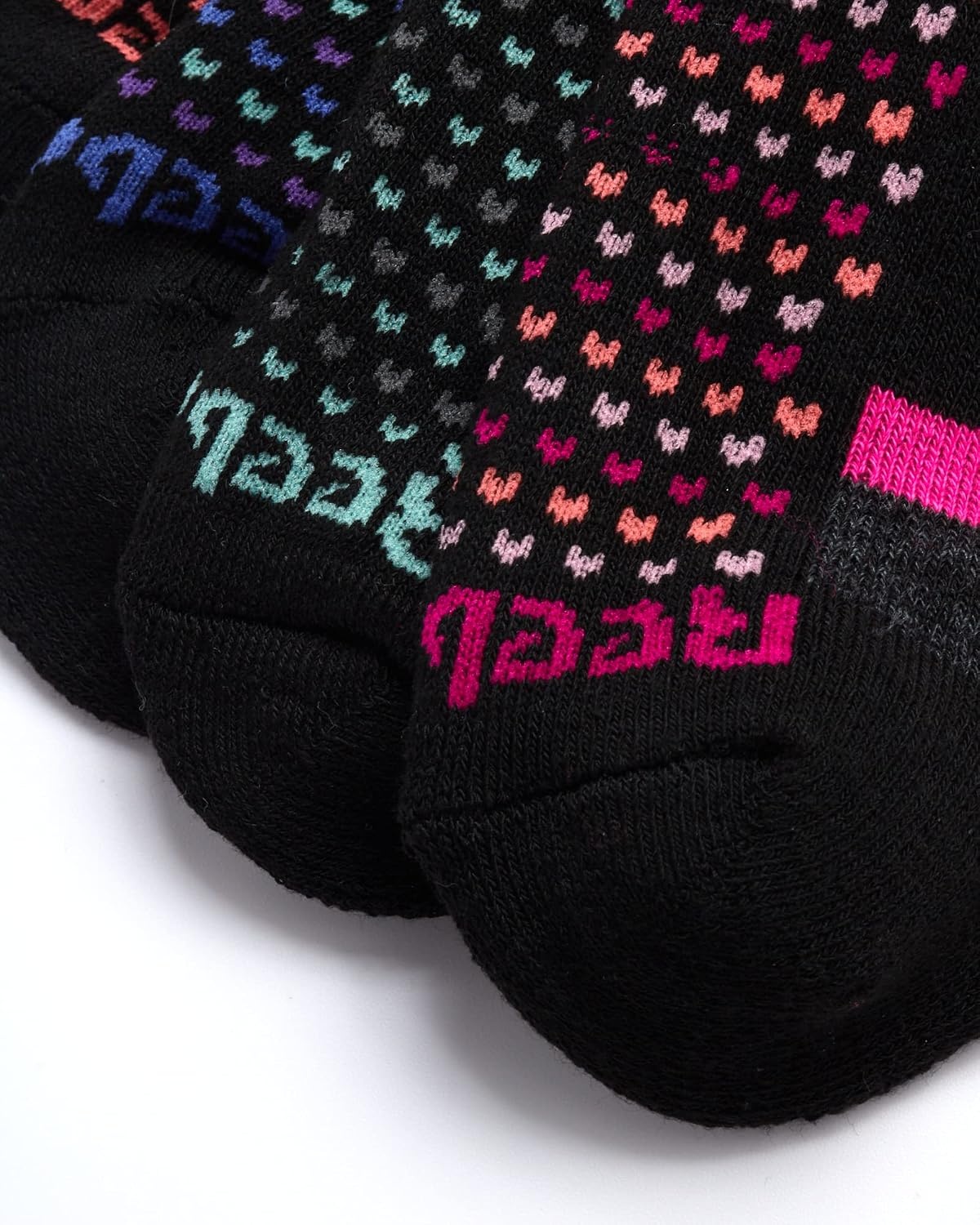 image:imageReebok Girls No Show Socks 12 Pack Performance Cushion Comfort Active Socks Moisturewicking Fabric Seamless Toe Snug Ribbed Cuff Flexible Stretch Fit Machine WashableBlack Multi