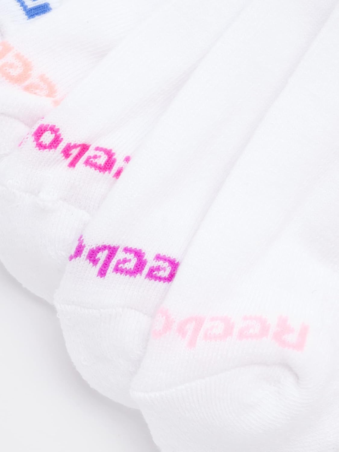 image:imageReebok Girls No Show Socks 12 Pack Performance Cushion Comfort Active Socks Moisturewicking Fabric Seamless Toe Snug Ribbed Cuff Flexible Stretch Fit Machine WashableWhite Logo