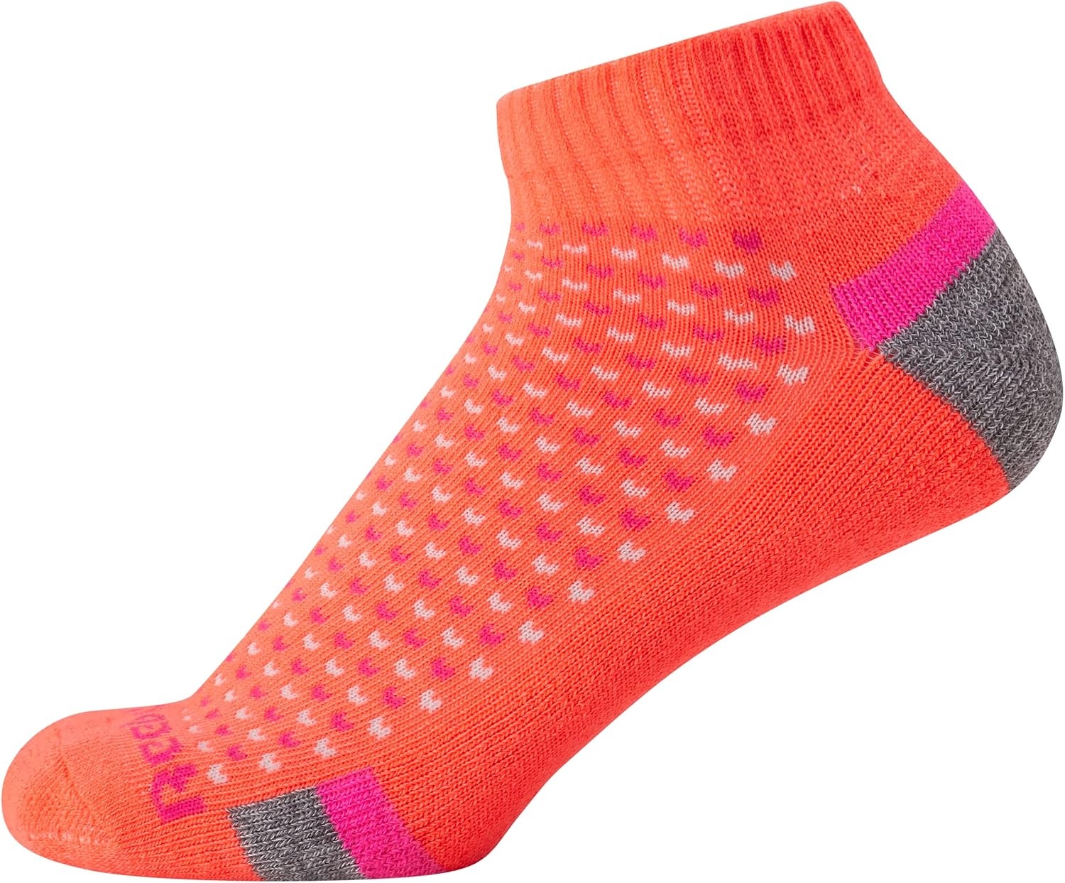 image:imageReebok Girls Quarter Socks 12 Pack Quarter Cut Arch Support Athletic Socks Stretchfit Knit Contours to Feet Moisturewicking Fabric Seamless Toe Closure Cushioned HeelPink Assorted