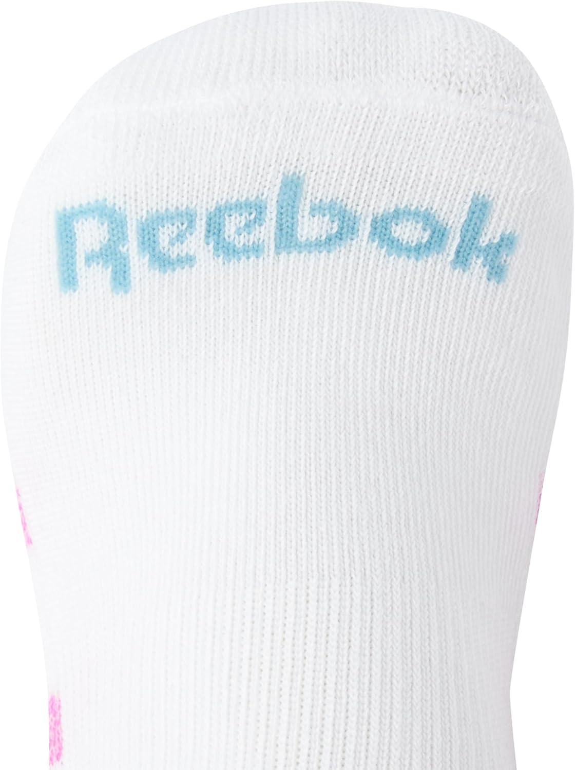 image:imageReebok Girls Quarter Socks 12 Pack Quarter Cut Arch Support Athletic Socks Stretchfit Knit Contours to Feet Moisturewicking Fabric Seamless Toe Closure Cushioned HeelWhite Stripe