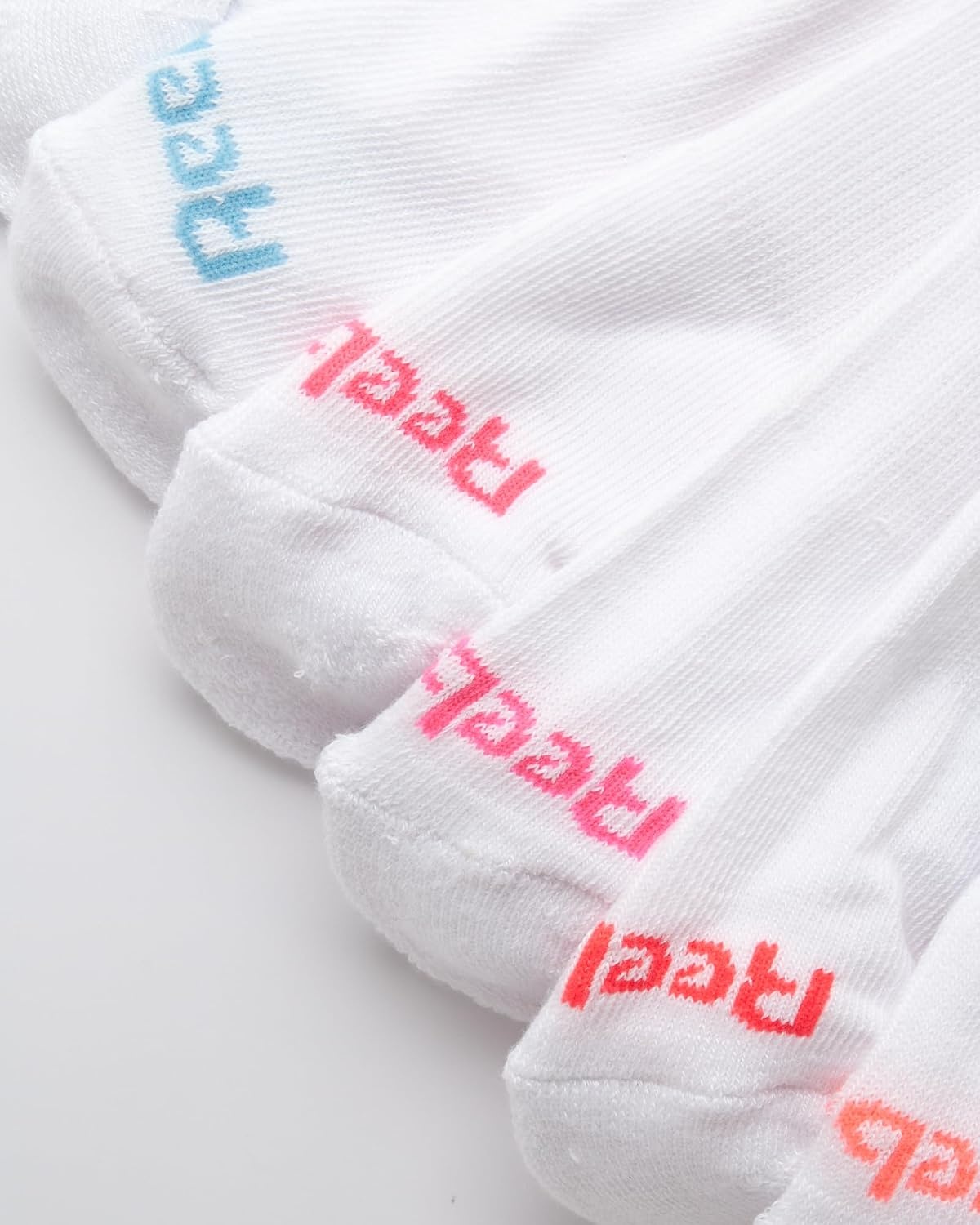 image:imageReebok Girls Quarter Socks 12 Pack Quarter Cut Arch Support Athletic Socks Stretchfit Knit Contours to Feet Moisturewicking Fabric Seamless Toe Closure Cushioned HeelWhite Stripe