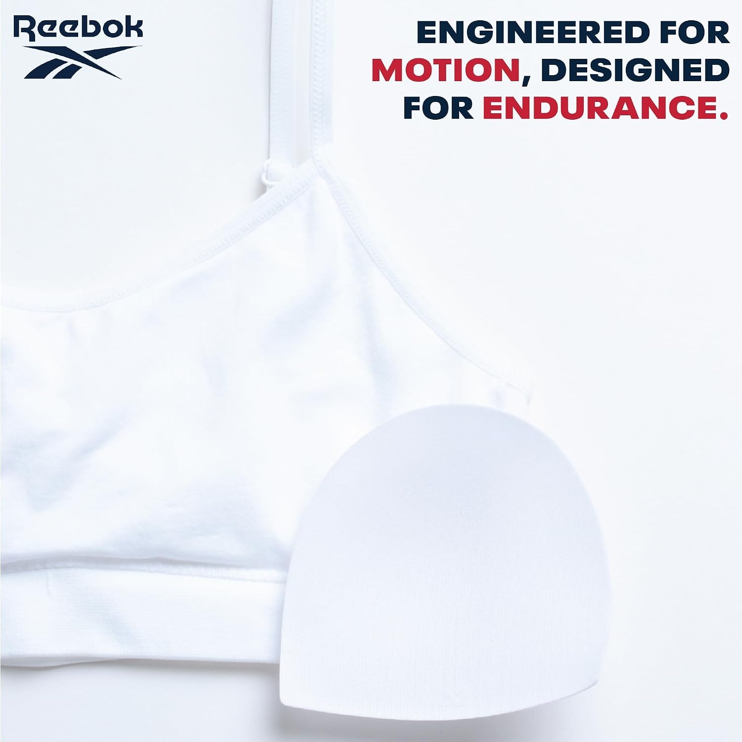 image:imageReebok Girls Training Bras 2 Pack Racerback Bralettes Removable Pads SuperSoft Fabric with a Sporty RacerStyle Back Fit Stays Comfortably in Place Through Dance Gym and PlayGreyWhite