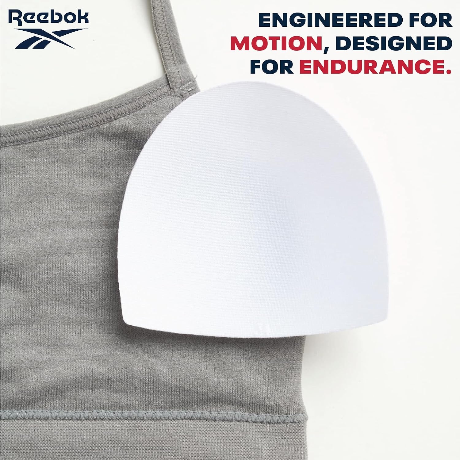 image:imageReebok Girls Training Bras 4 Pack Racerback Bralettes Removable Pads SuperSoft Fabric with a Sporty RacerStyle Back Fit Stays Comfortably in Place Through Dance Gym and PlayGreyWhite