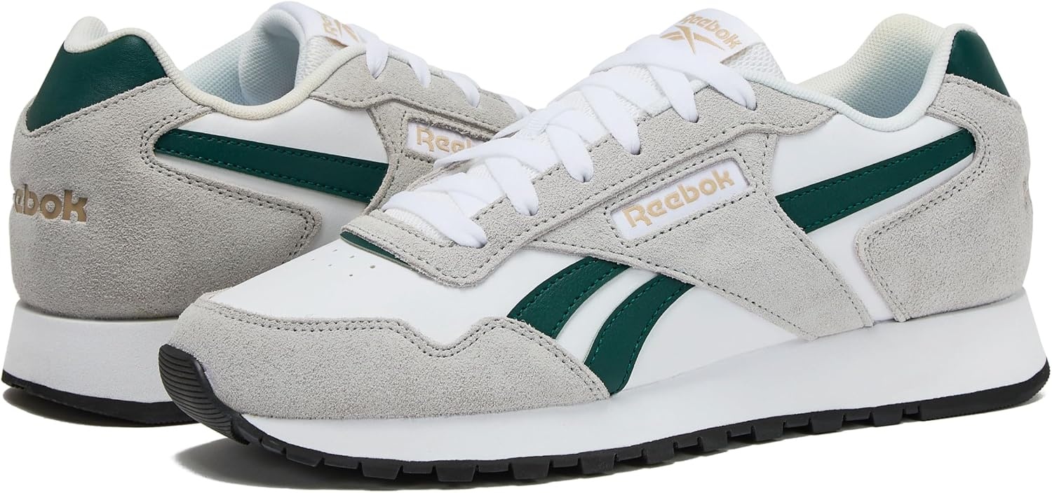 image:imageReebok Glide Sneakers for Men Black or White Tennis Shoes Size 7 to 15WhiteCollegiate GreenGrey 1