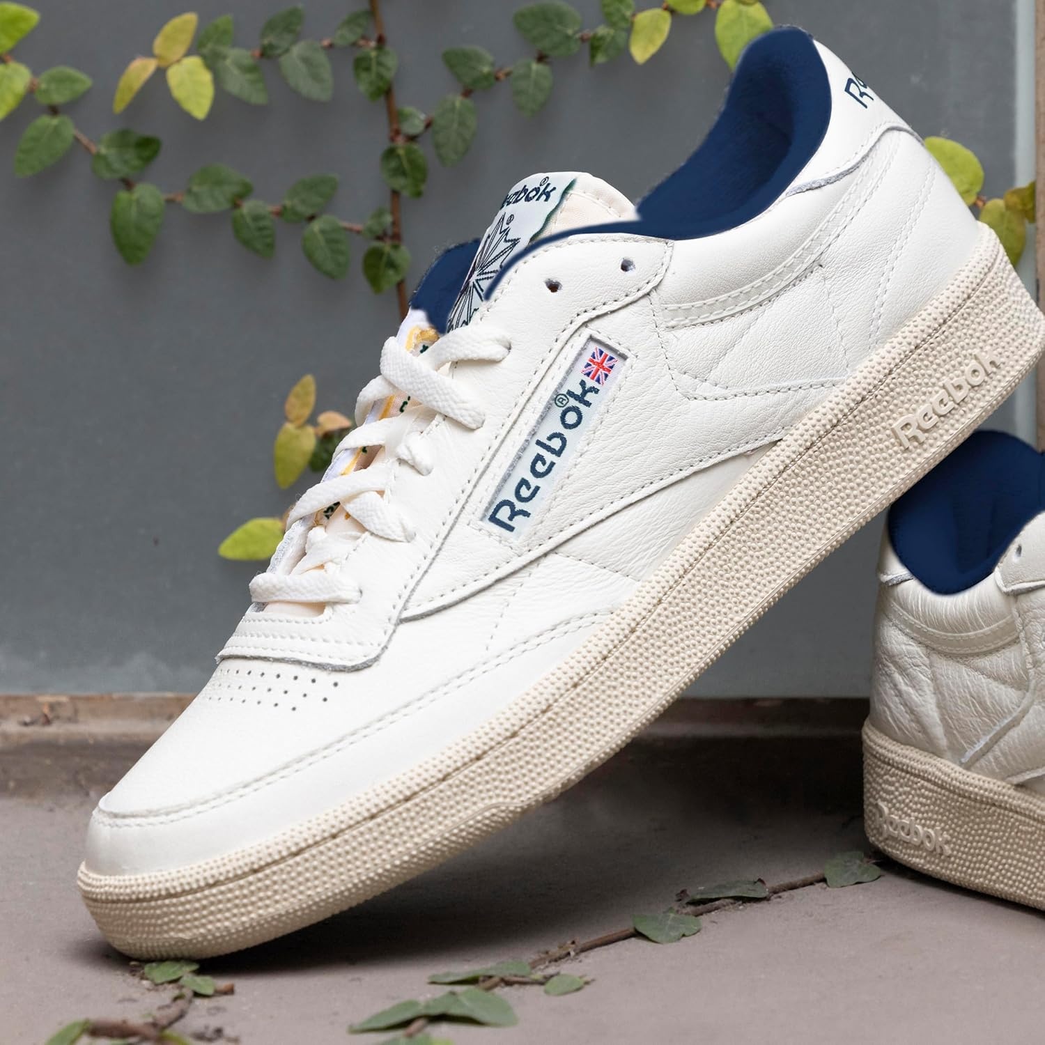 image:imageReebok Mens Club C 85 Vintage Tennis Sneakers for MenChalkAlabasterVector Navy