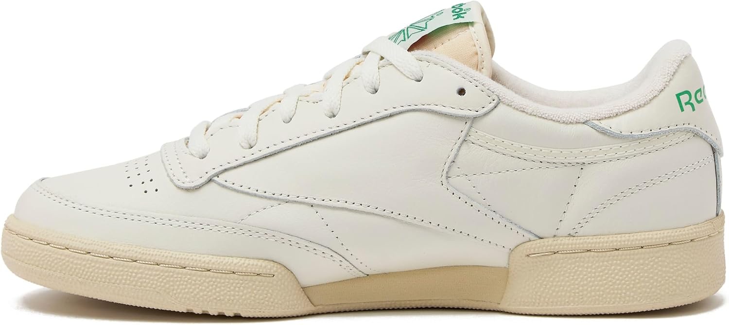image:imageReebok Mens Club C 85 Vintage Tennis Sneakers for MenTopchalkPaperwhiteGlen Green