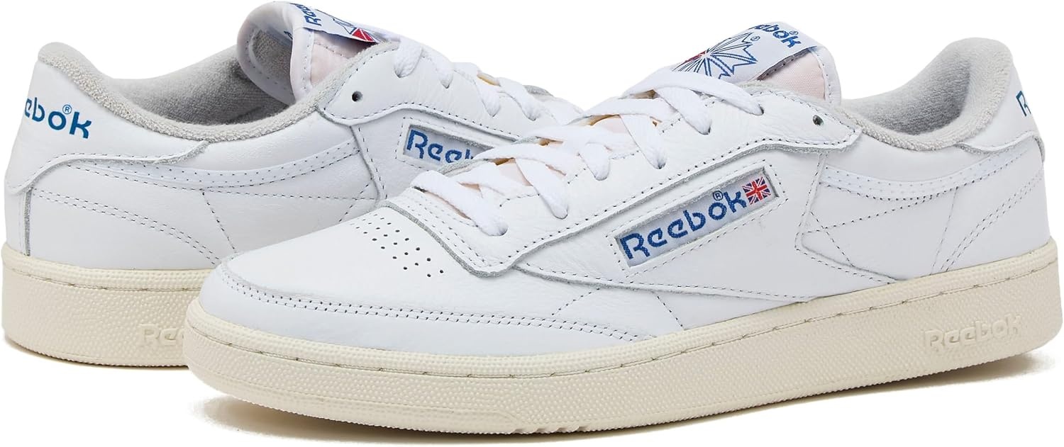 image:imageReebok Mens Club C 85 Vintage Tennis Sneakers for MenWhiteChalkVector Blue