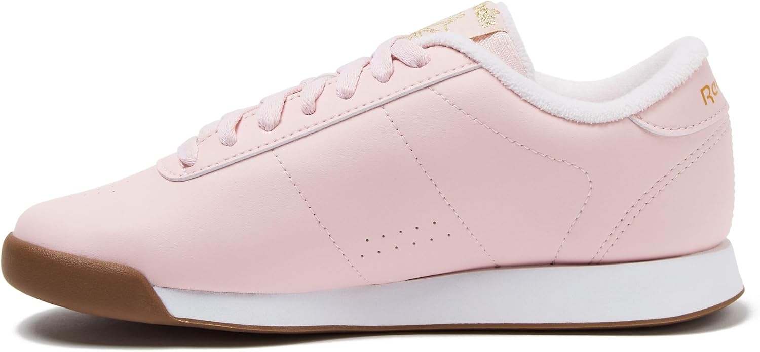 image:imageReebok Princess Sneakers for Women Comfortable Walking or Tennis Womens ShoesPinkWhiteGold Metallic