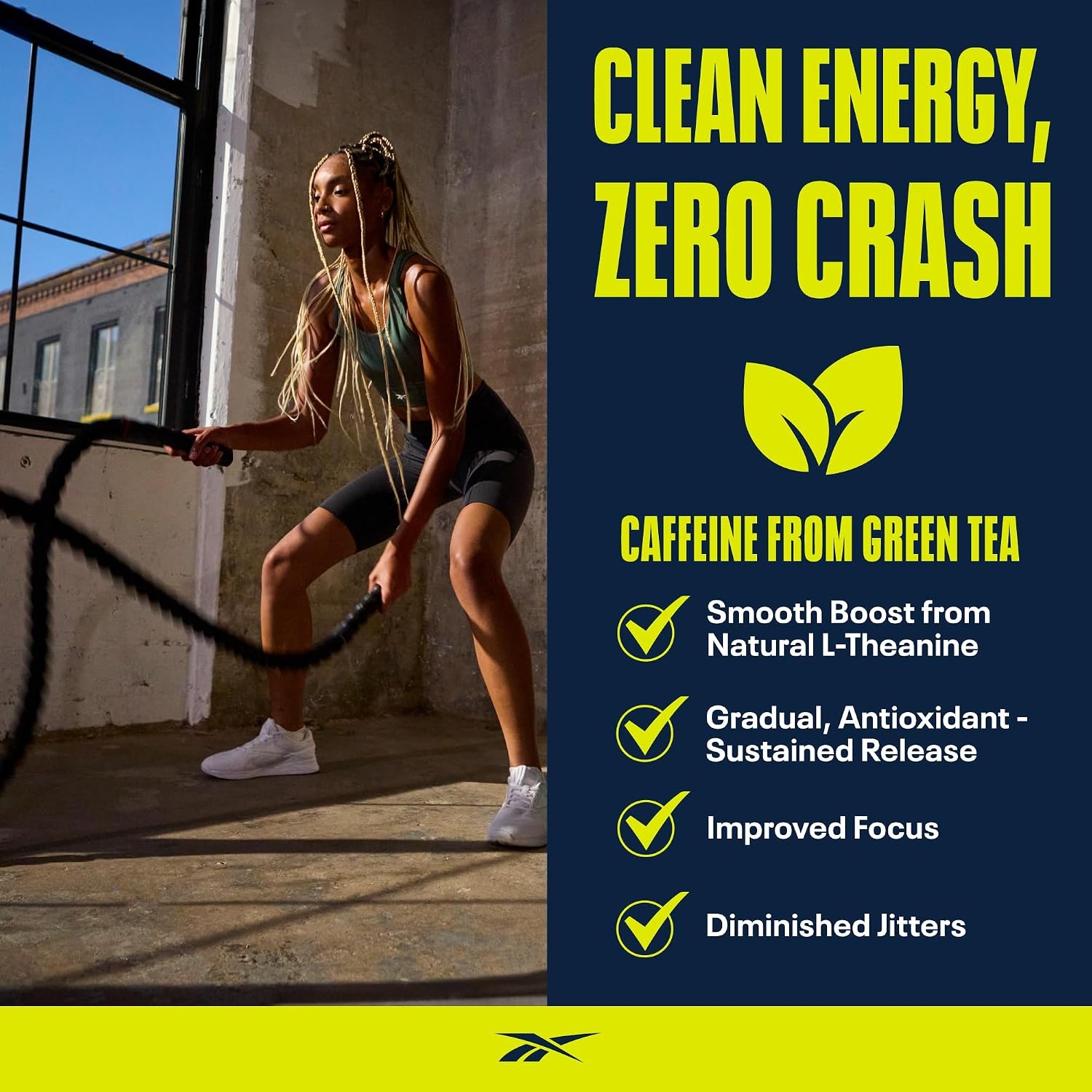 image:imageReebok REEenergize PreWorkout Creatine Powder Watermelon Crush 3g Creatine Monohydrate 200mg Natural Caffeine Clean Energy for Strength Focus amp Pump Informed Sport CertifiedWatermelon Crush