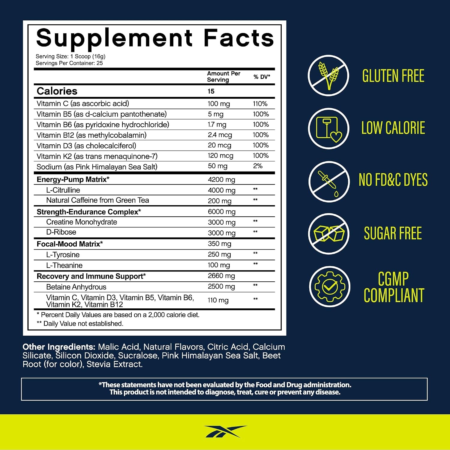 image:imageReebok REEenergize PreWorkout Creatine Powder Watermelon Crush 3g Creatine Monohydrate 200mg Natural Caffeine Clean Energy for Strength Focus amp Pump Informed Sport CertifiedWatermelon Crush