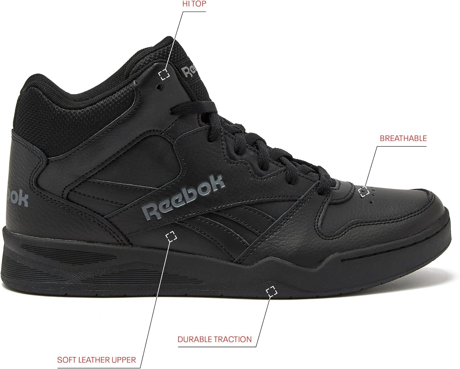 image:imageReebok Royal BB4500 Hi2 High Top Shoes for Men Athletic Mens SneakersBlackAlloy