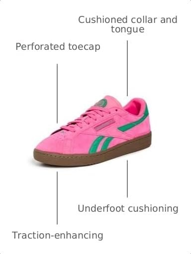 image:imageReebok Unisex Adult Club C Grounds SneakersAtomicpinkUpgradegreenGum