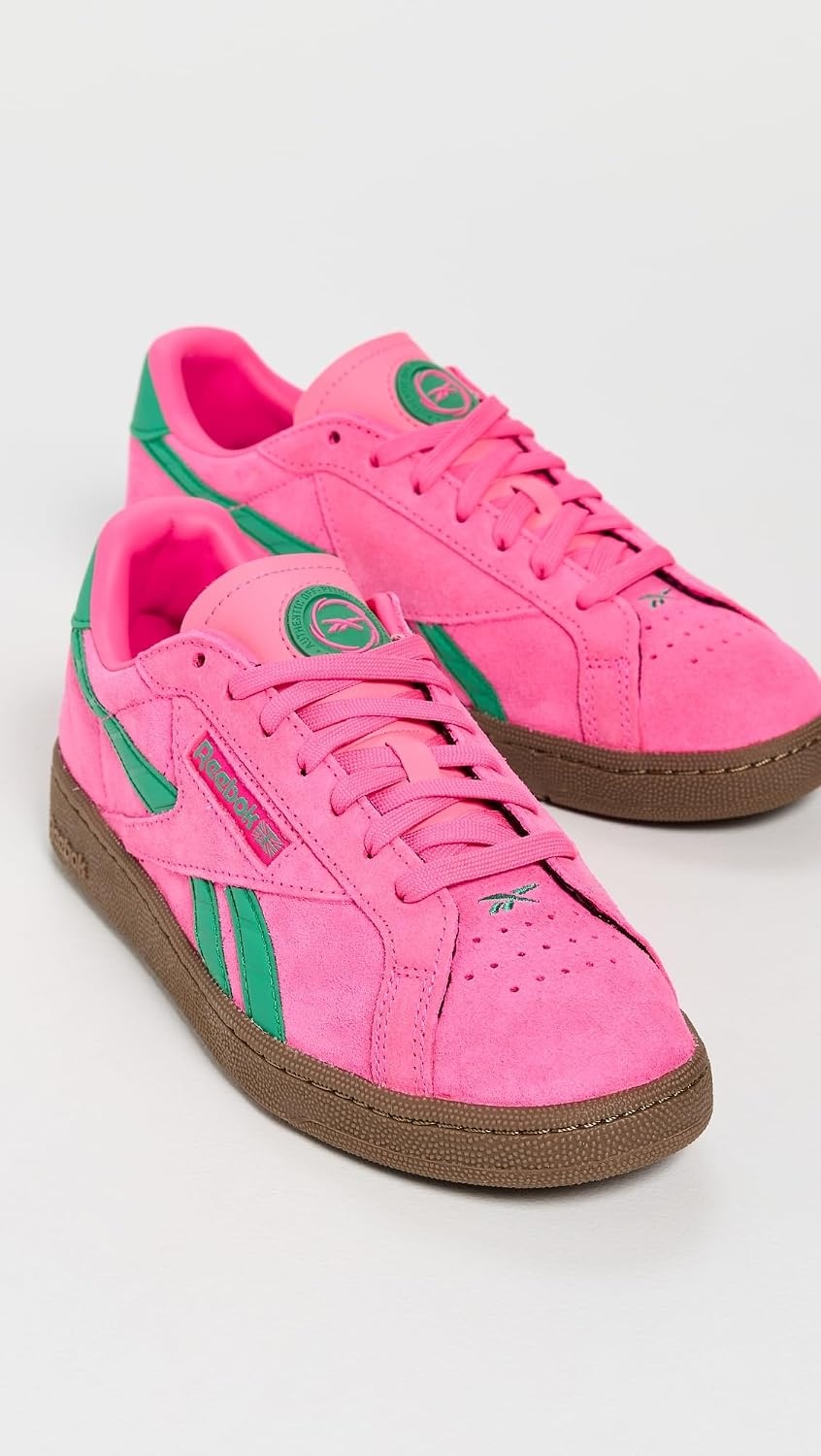 image:imageReebok Unisex Adult Club C Grounds SneakersAtomicpinkUpgradegreenGum